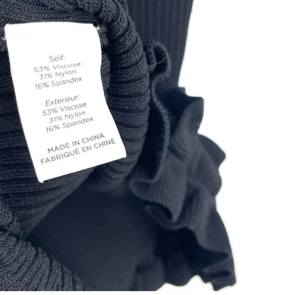 Cinq a Sept Black Ruffle Tank Top - Picture 6 of 6